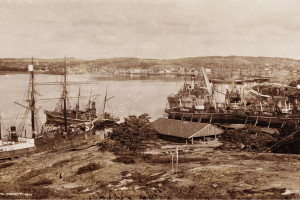 Bilde av Oversiktsbilde fra 1899 over AS Framnæs mekaniske Værksted.